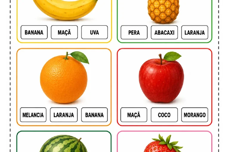 Atividades com frutas e cascas para Educação Infantil