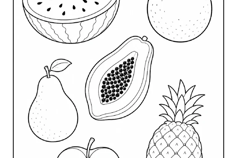 Atividades com sementes e frutas para imprimir