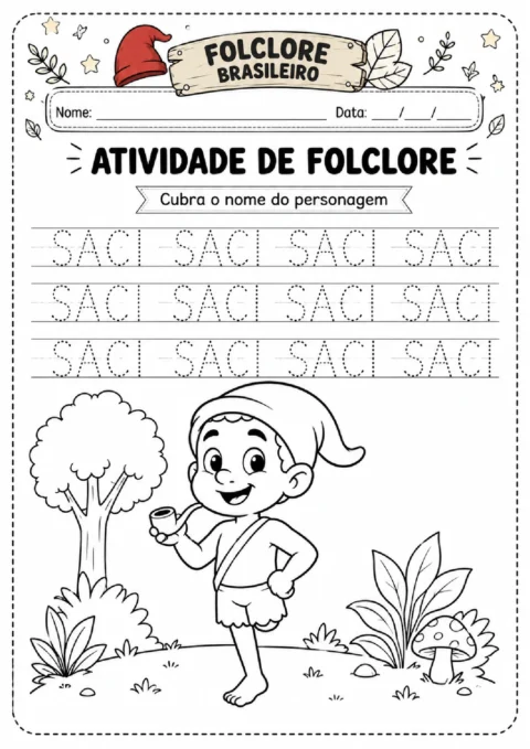 Atividades de folclore brasileiro para imprimir