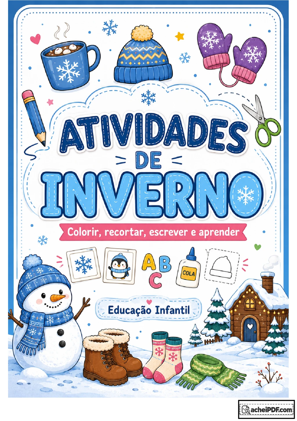 Atividades de inverno para imprimir e aprender