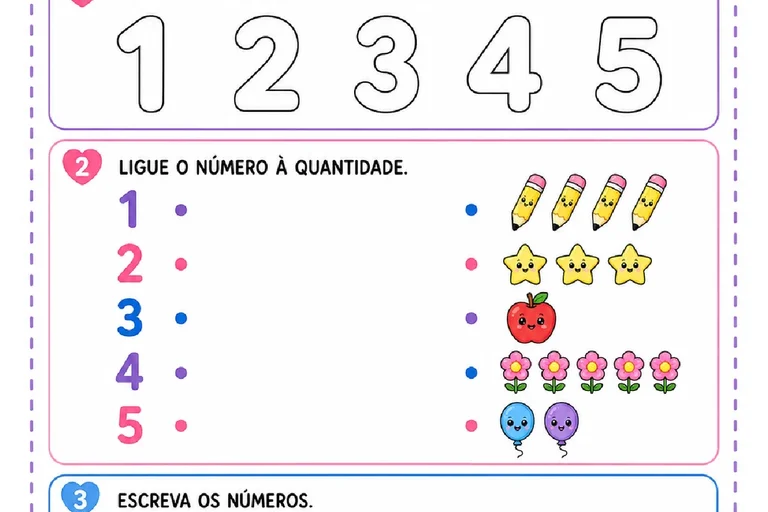 Atividades de matemática: números, formas e operações