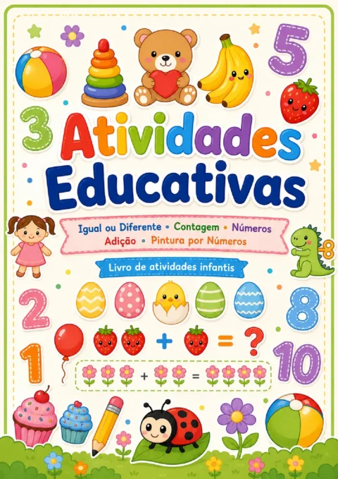 Atividades de números, contagem e adição para imprimir