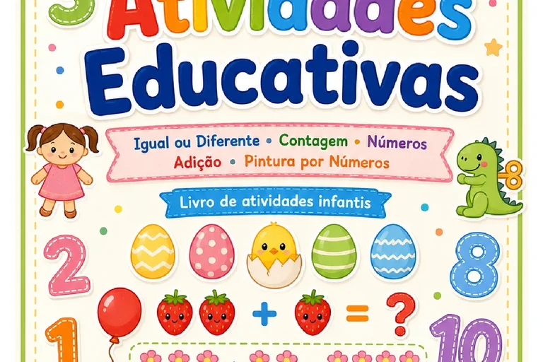 Atividades de números, contagem e adição para imprimir