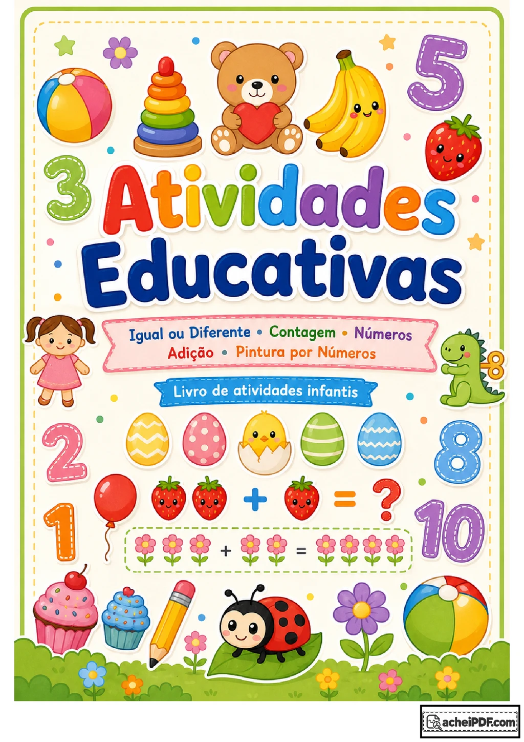 Atividades de números, contagem e adição para imprimir