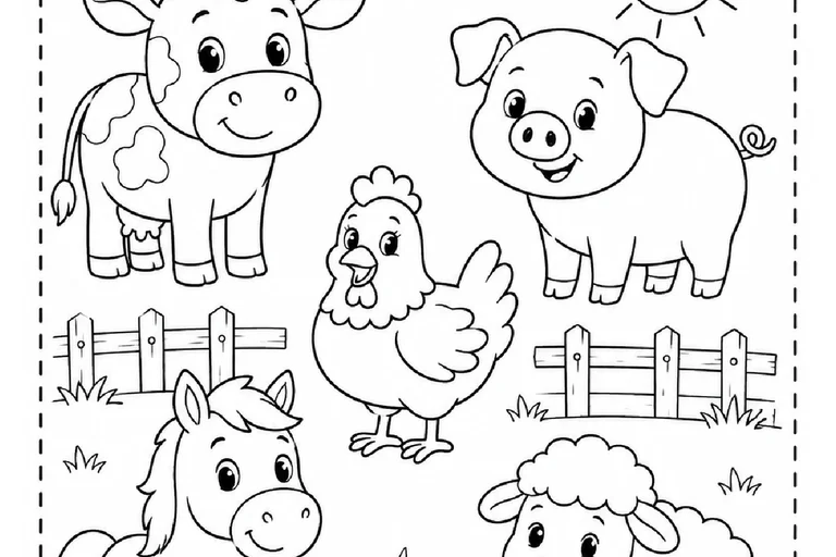 Atividades para colorir: animais, números e vogais