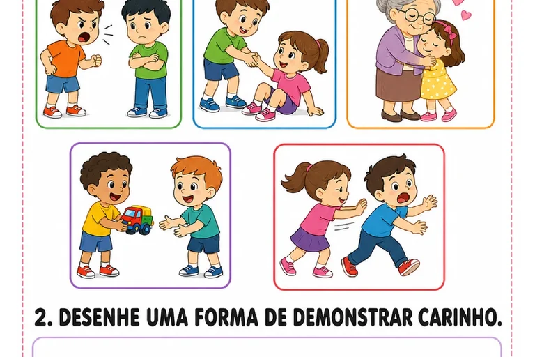 Atividades sobre carinho para Educação Infantil