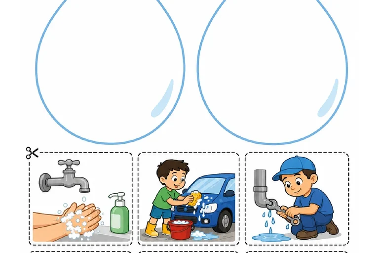 Atividades sobre desperdício e cuidado com a água