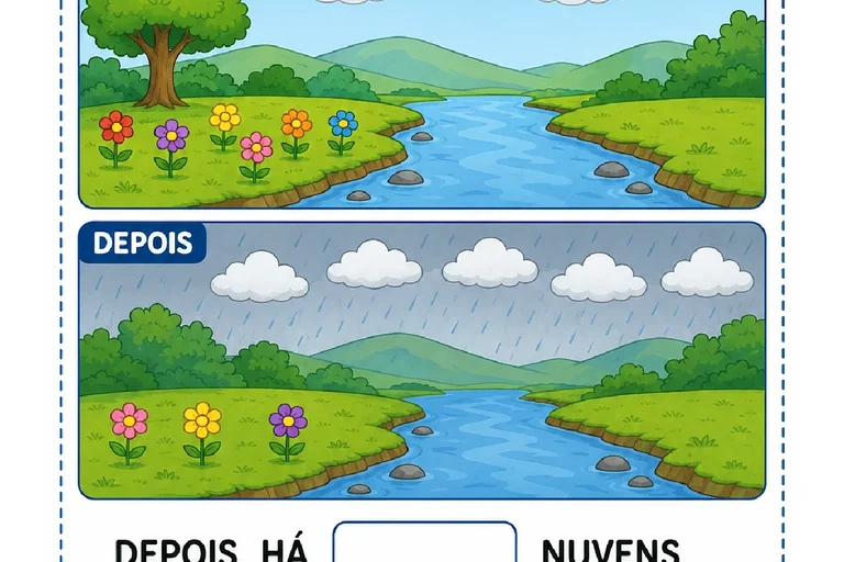 Atividades sobre natureza e mudanças para imprimir