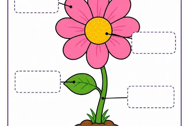 Atividades sobre partes da flor para imprimir