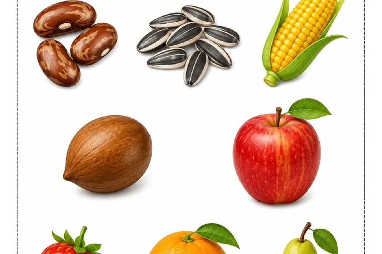 Atividades sobre sementes e frutas para imprimir