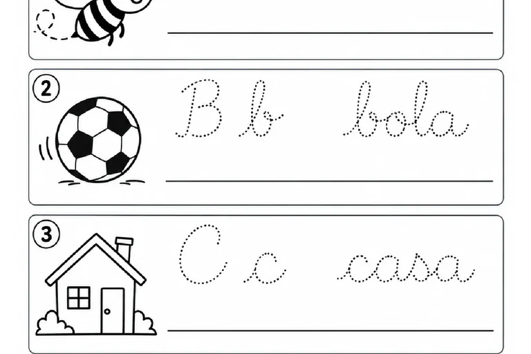 Caligrafia Alfabética com Textos e Interpretação