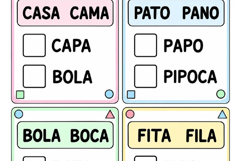 Atividades de Português para o 1º Ano: Sílabas e Palavras
