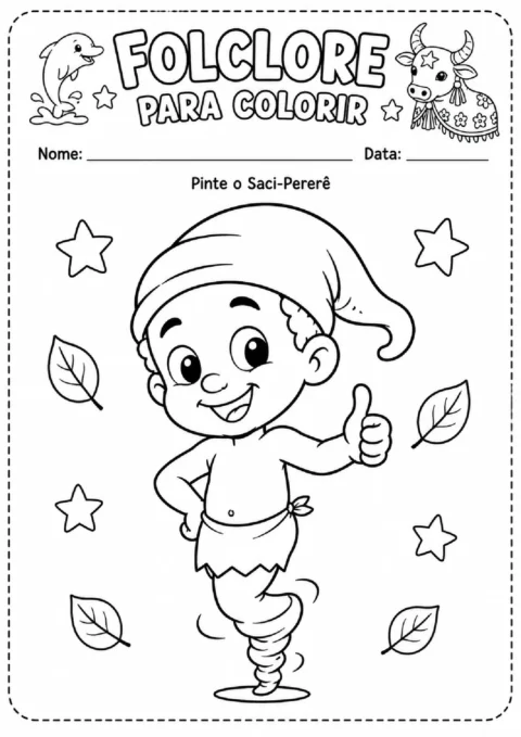 Folclore brasileiro: personagens para colorir