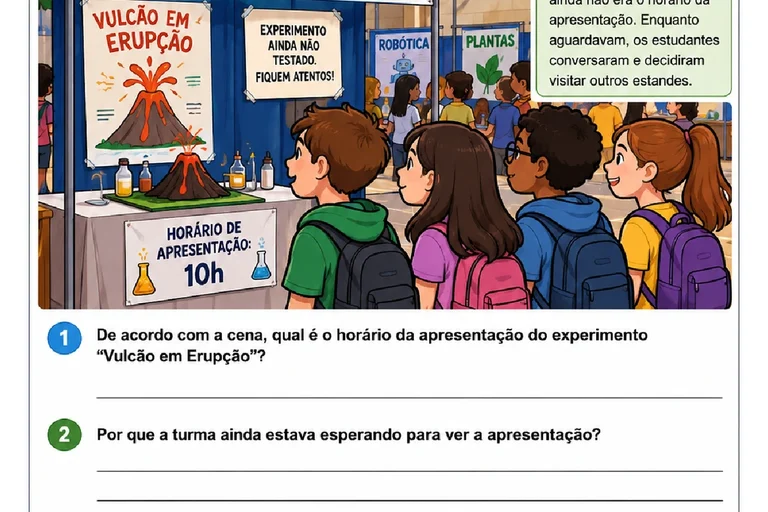 Interpretação de Texto para Imprimir com Leitura e Inferência