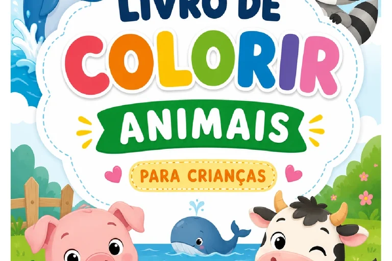 Livro de colorir de animais para Educação Infantil