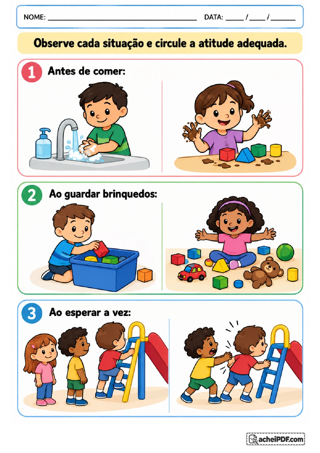 Atividades de Educação Especial para Imprimir