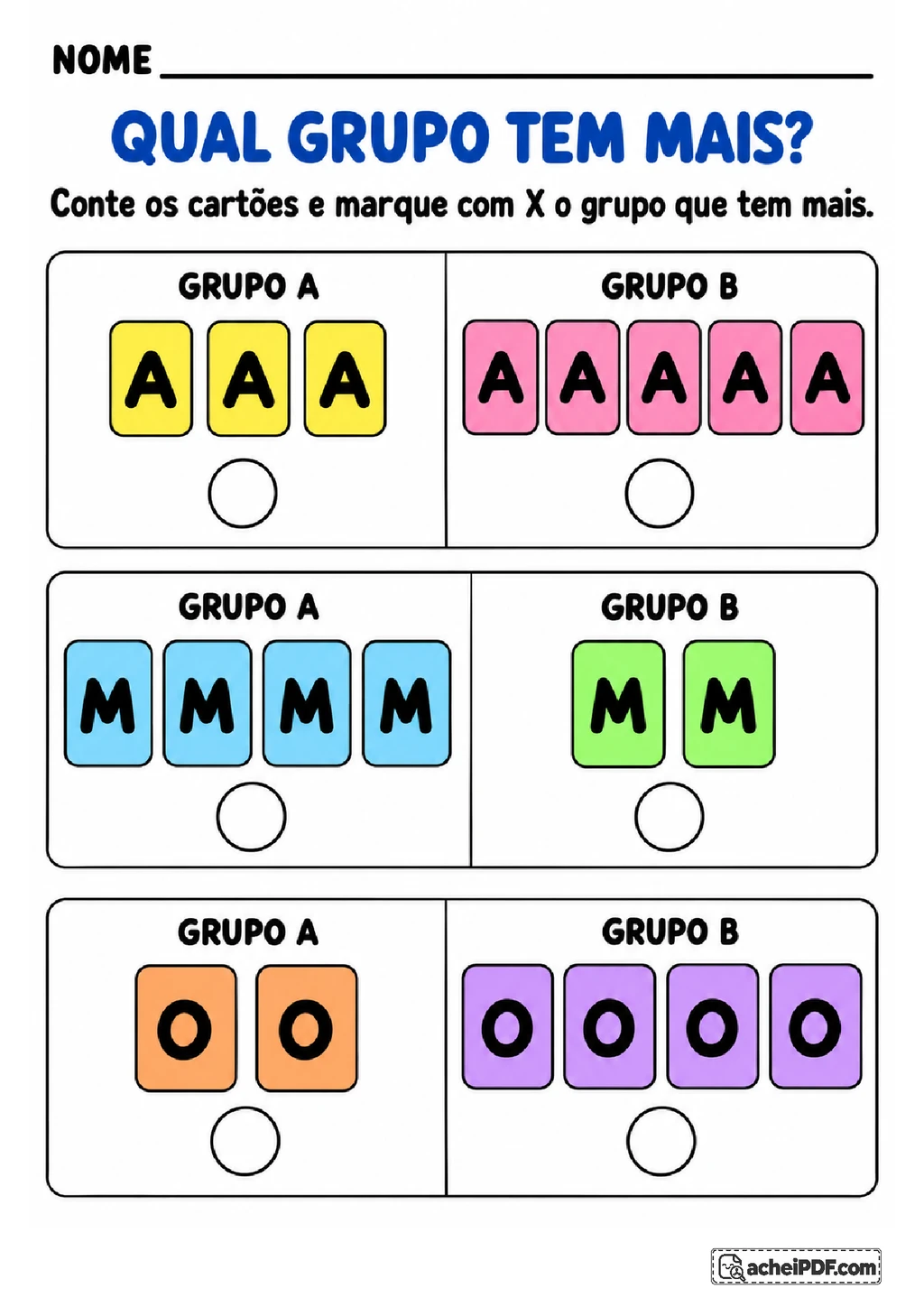 Atividades de Alfabetização com Letras e Sons para Imprimir