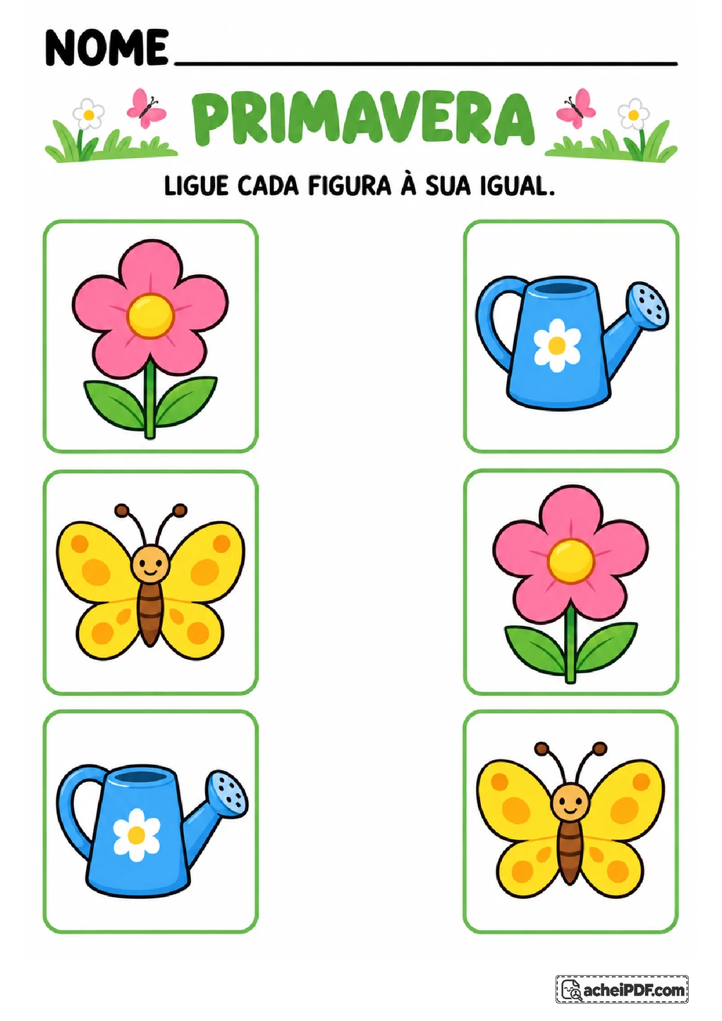 Primavera para o Maternal I: Atividades para Imprimir