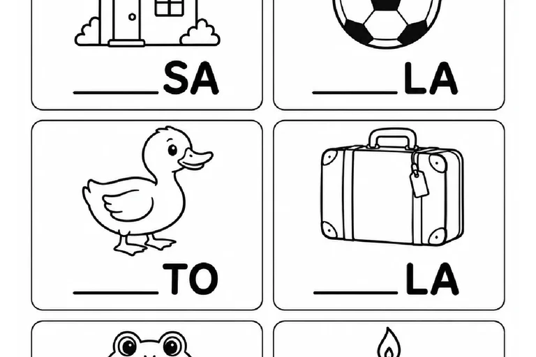 Complete as Palavras com Sílabas no 1º ano