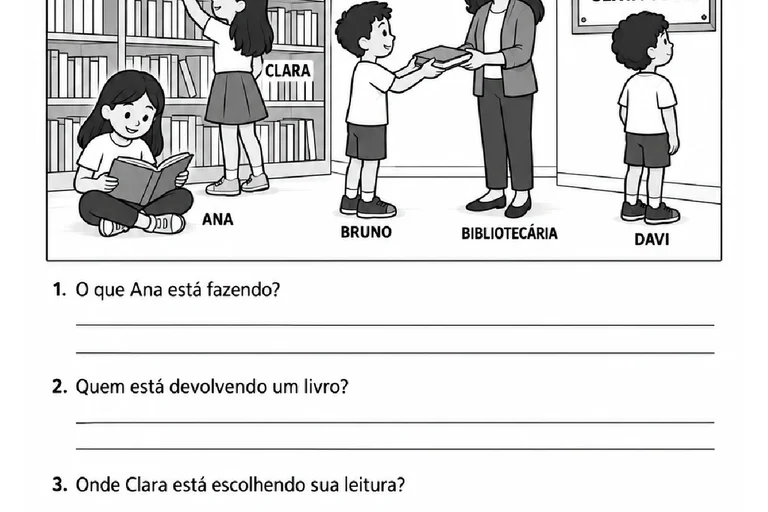 Leitura de Avisos e Histórias para o 3º ano