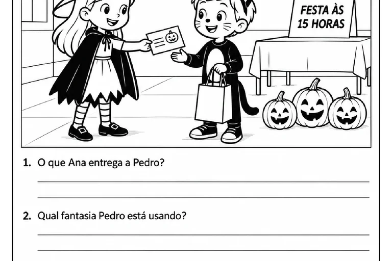 Interpretação de Texto e Ortografia de Halloween