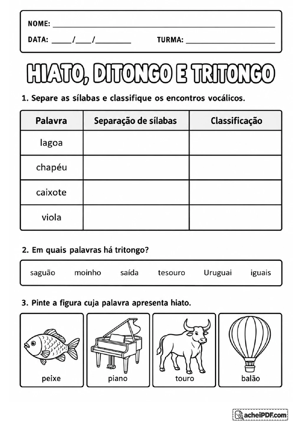 Leitura, Gramática e Ortografia para o 4º ano