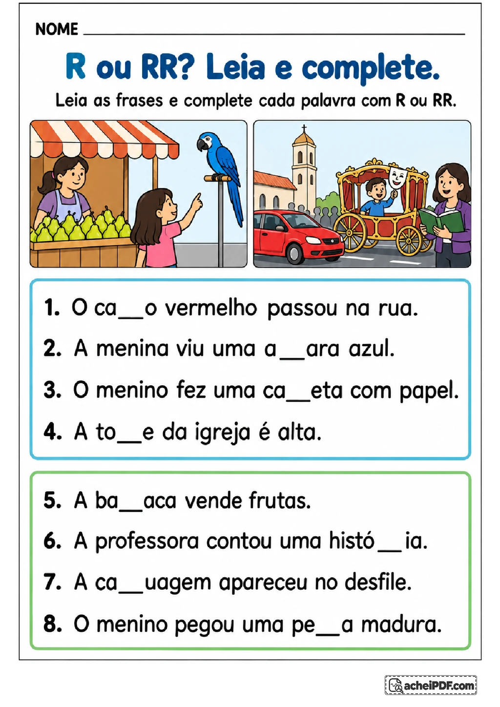 Atividades de Ortografia para o 4º ano em PDF