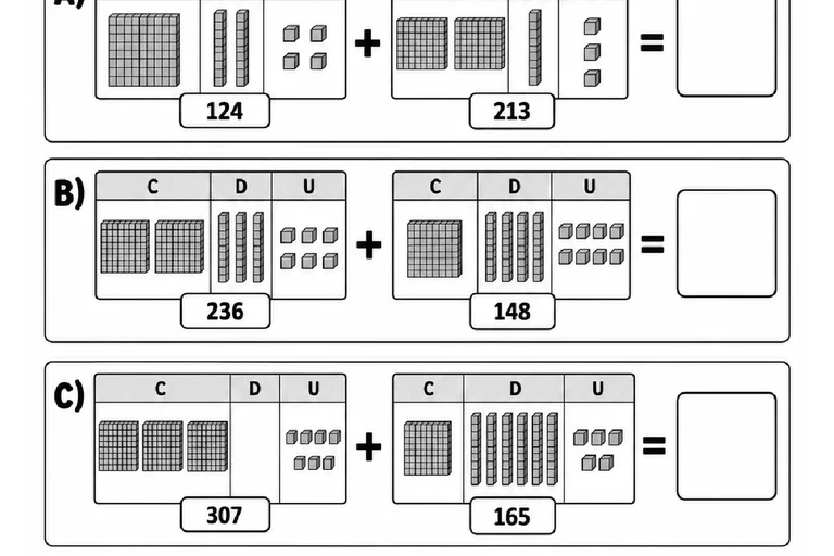 Atividades de Adição Visual para o 3º ano