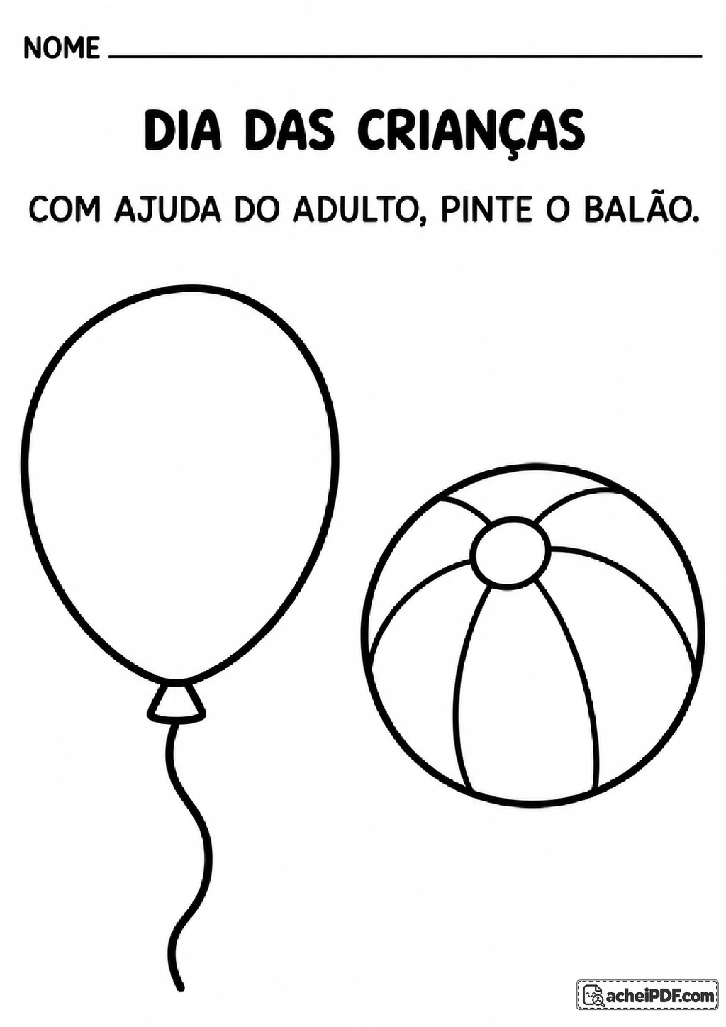Pintura Seletiva do Dia das Crianças para Bebês / Berçário