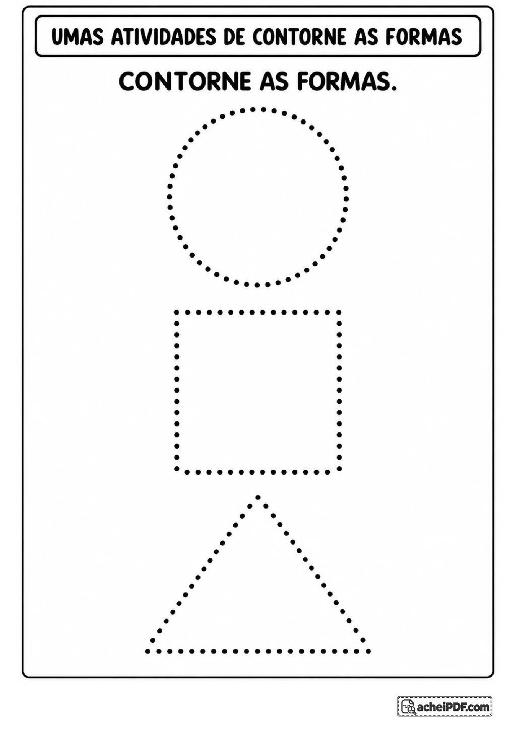 Atividades de Contorno de Formas para o Maternal II