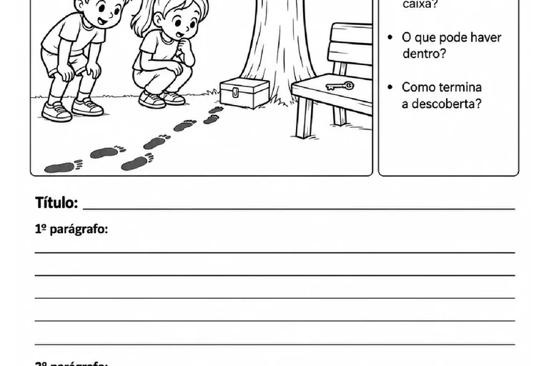 Escrita Criativa com Histórias Misteriosas para Imprimir