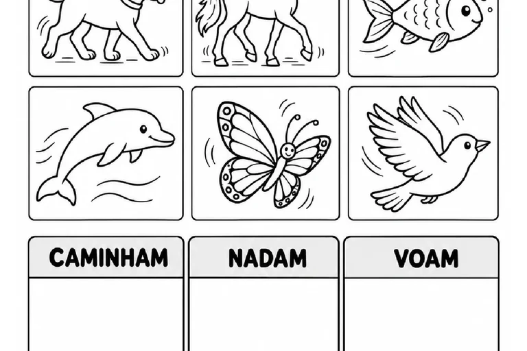 Atividades sobre Animais e Habitats em PDF para Imprimir