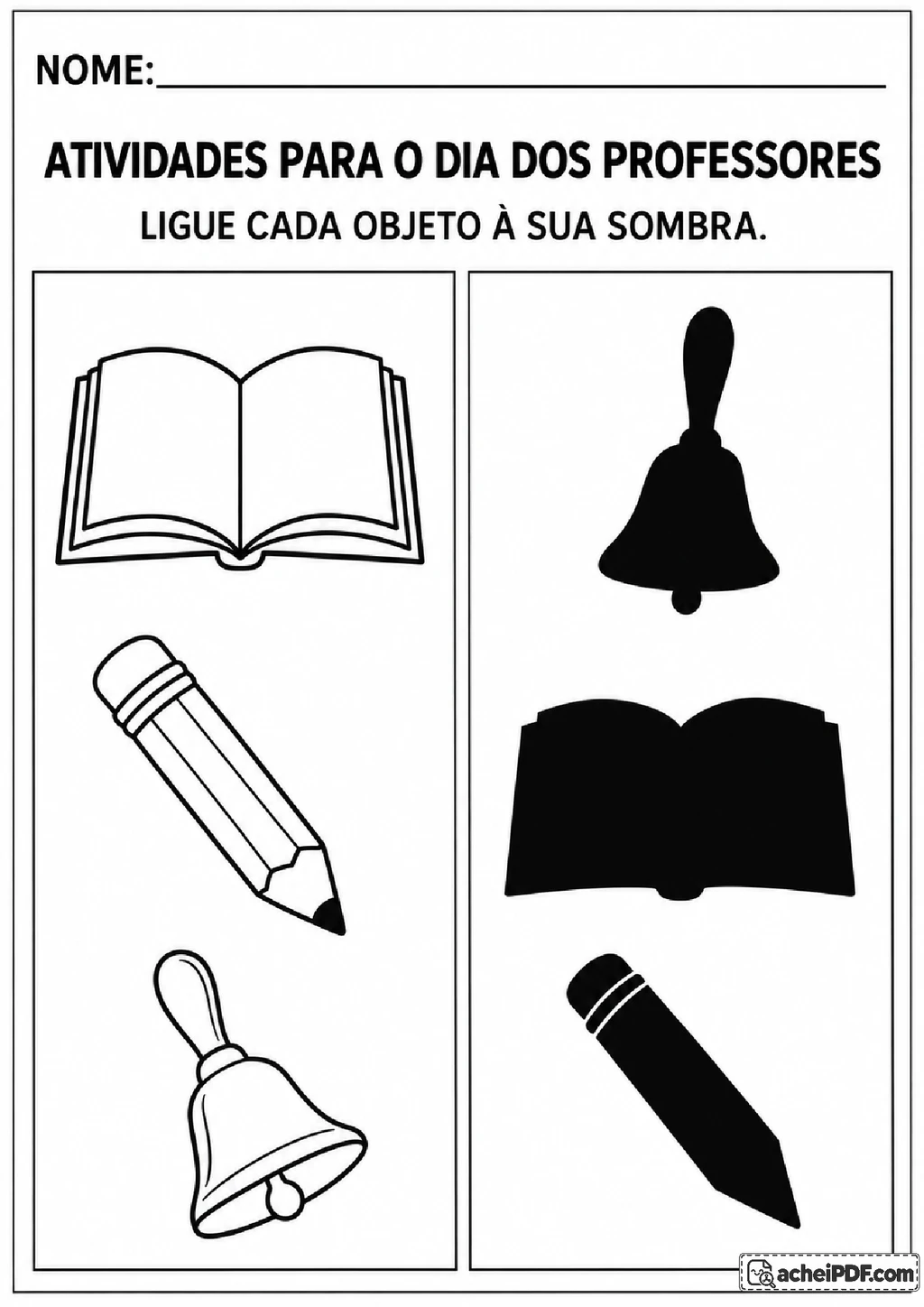 Atividades do Dia dos Professores para o Maternal II