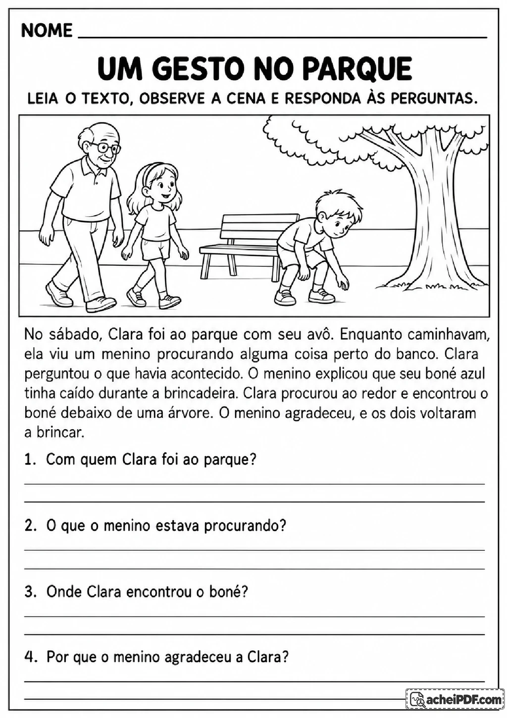 Compreensão Leitora com Textos e Desafios para o 3º ano