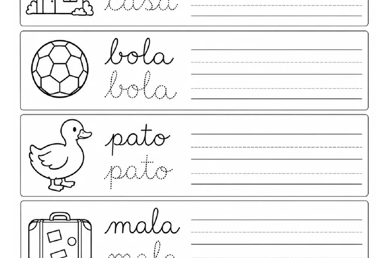 Letra Cursiva com Palavras e Frases para o 1º ano