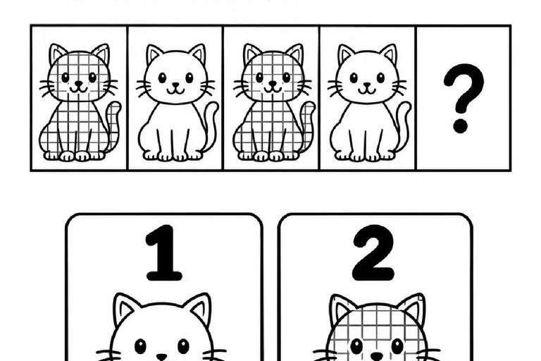 Gato Xadrez: Sequências com Números, Letras e Formas