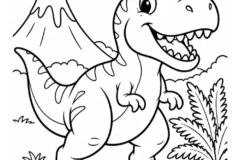 Desenhos para Colorir: Dinossauros e Fantasia